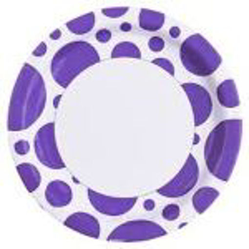 Picture of NEW PURPLE DOTS 22.8CM PLATES